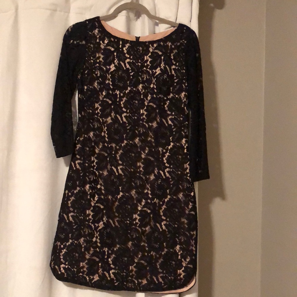 Vince Camuto Nude and Black Lace Dress